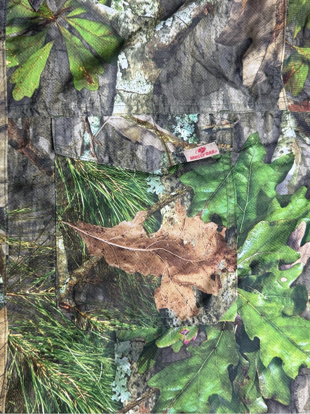 Mossy Oak NWTF Camo Button Up Hunting Shirt Mens XL Green Leaf Print - Picture 7 of 7